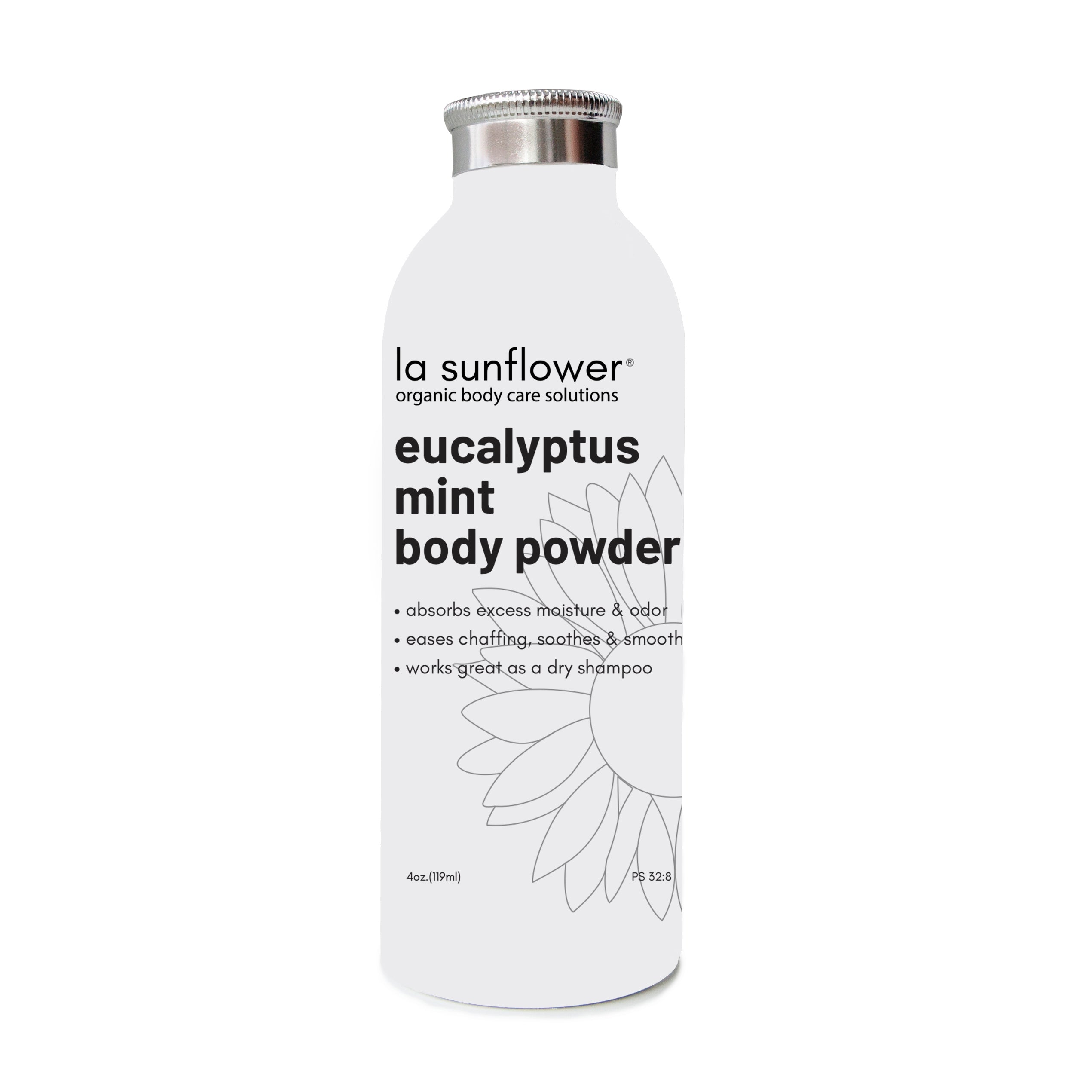 EUCALYPTUS Body Powder, natural, organic, powder with essential