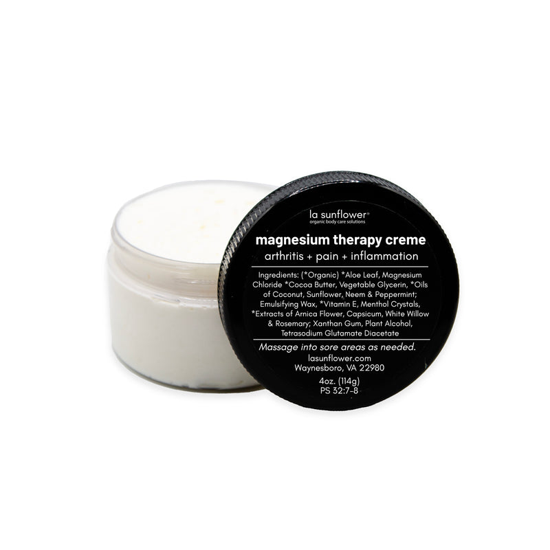 NEWLY FORMULATED: Magnesium + Arnica + Capsicum Therapy Creme For Aches & Pain