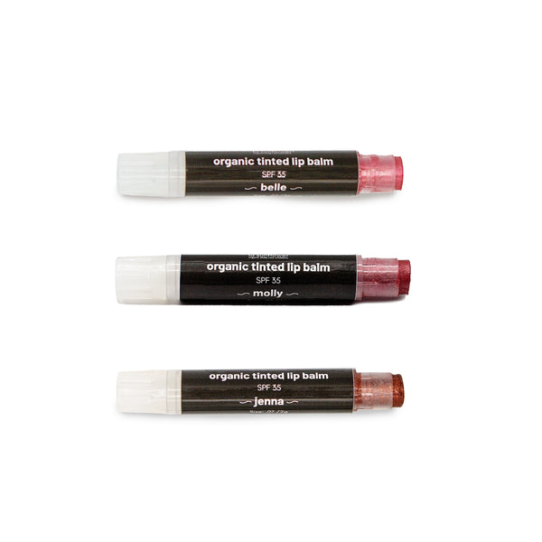 Trio Lip Tint Pack: The Ultimate In Hydration In 3 Gorgeous Organic Colors
