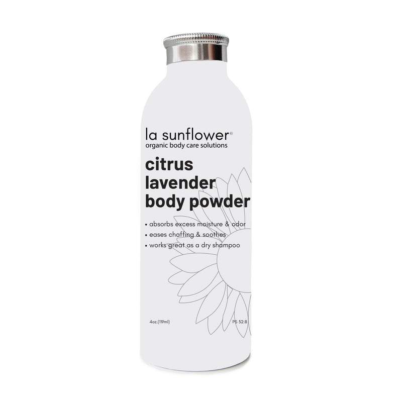 Citrus Lavender Body Powder: Dry Shampoo/Body Odor Control/Rashes